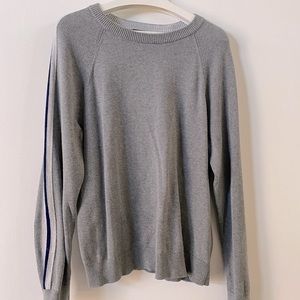 EXPRESS - Grey Sweater W/ Lt Grey & Navy Detail